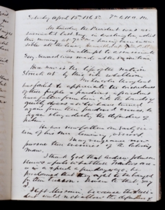 Franklin Dick’s Journal Page About Lincoln’s Assassination